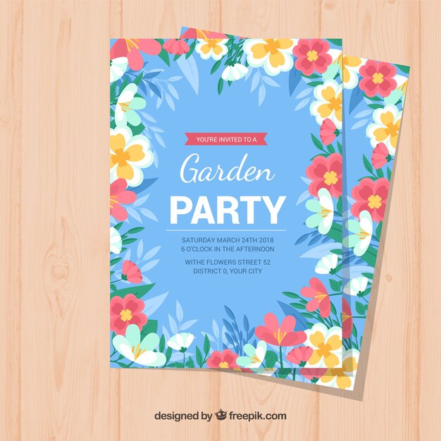 Spring garden party invitation