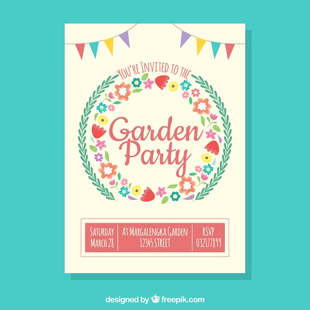 Invito a una festa in giardino di primavera