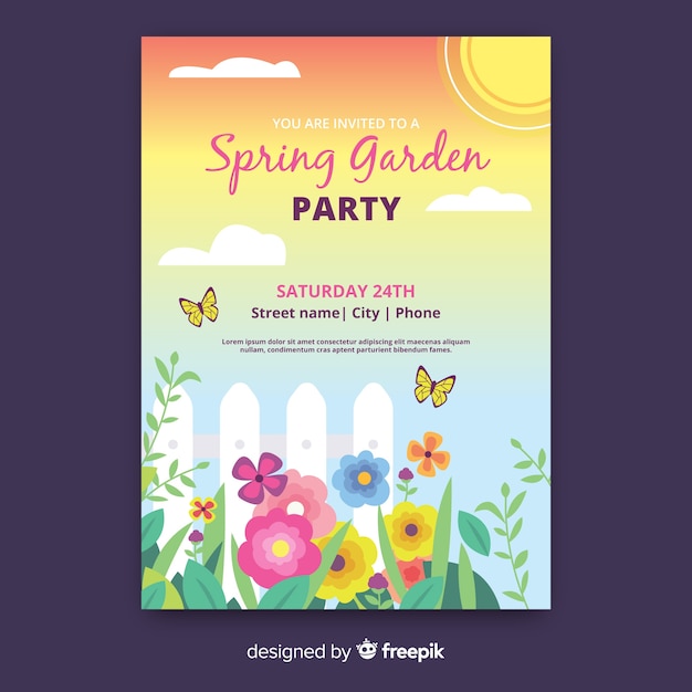 Spring garden party poster