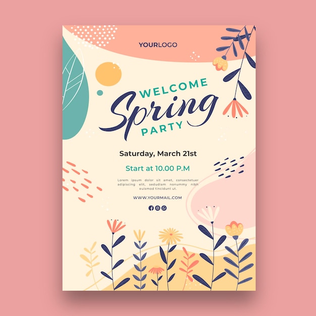 Free vector spring greeting card