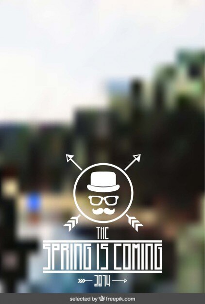Free Vector spring is coming logo