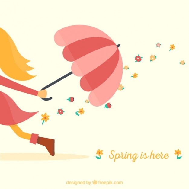 Free vector spring is here background