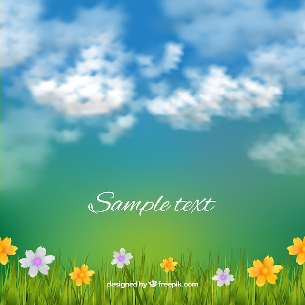 Spring landscape background