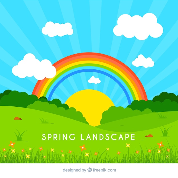 Spring Landscape Illustration