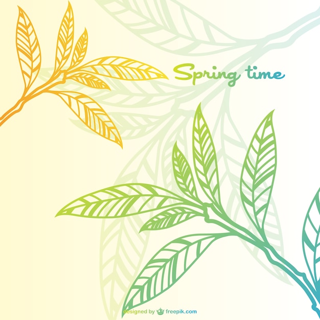 Spring leaves vector