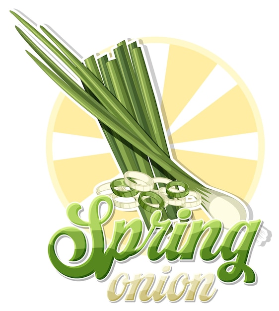 Free vector spring onion cartoon icon