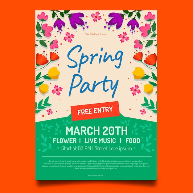 Spring party flyer