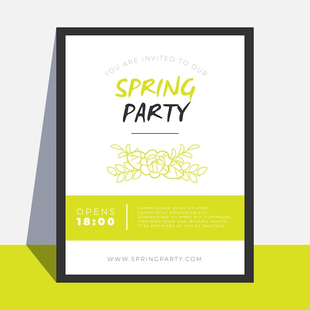 Spring party poster template