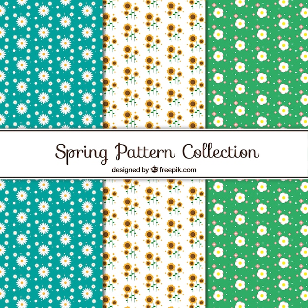 Spring pattern collection of three