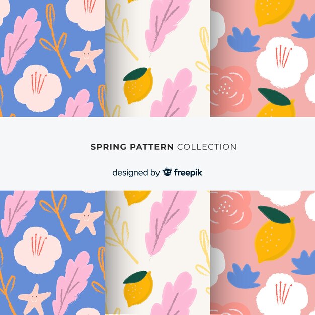 Free Vector spring pattern collection