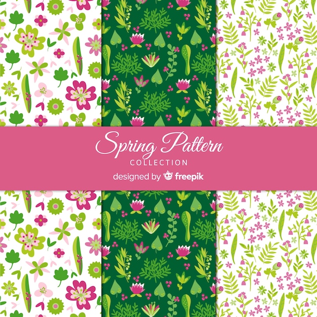 Free vector spring pattern collection