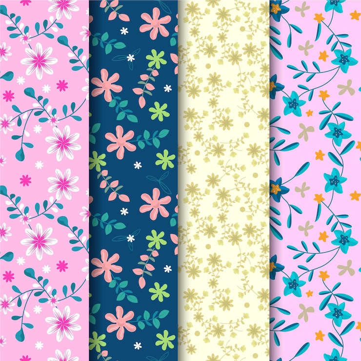 Free Vector spring pattern collection