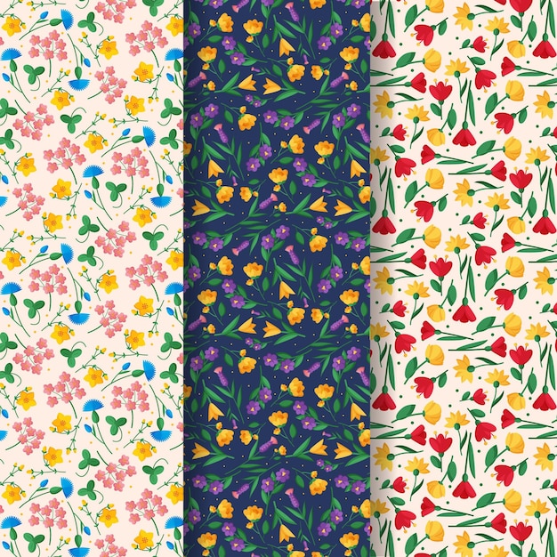 Free vector spring pattern collection