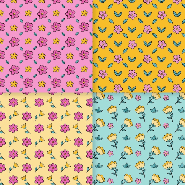Free vector spring pattern collection