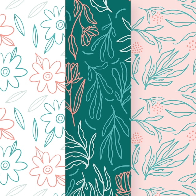 Free vector spring pattern collection