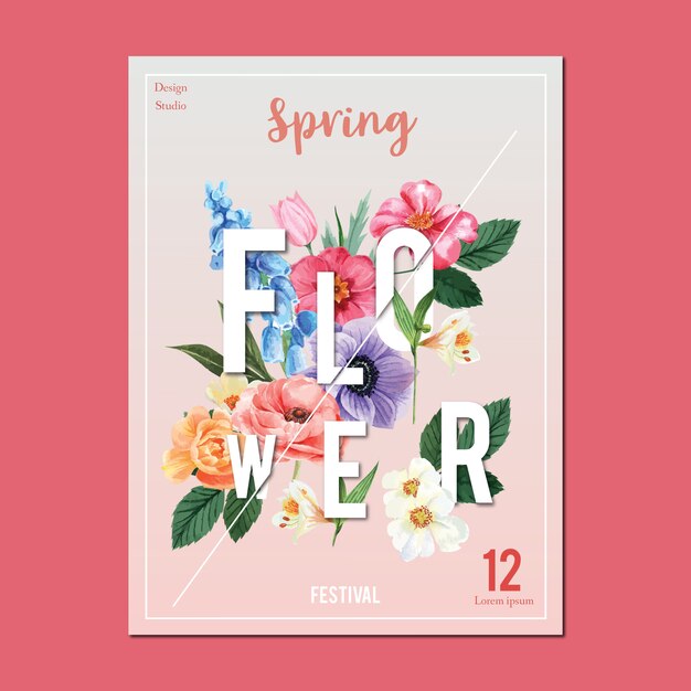 Весенний плакат, свежие цветы, декор карты с цветочным разноцветным садом, свадьба, приглашение
