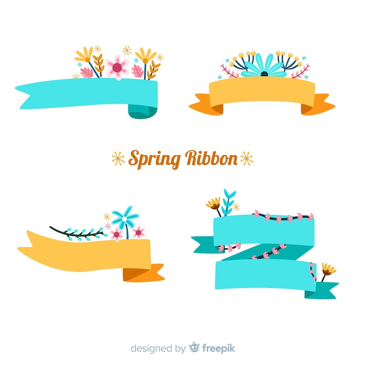 मुफ़्त वेक्टर spring ribbon pack