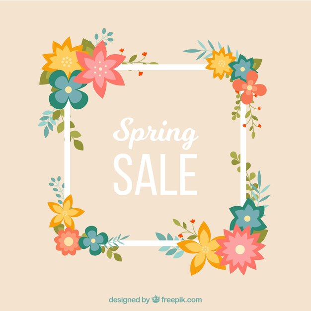 Spring sale background 