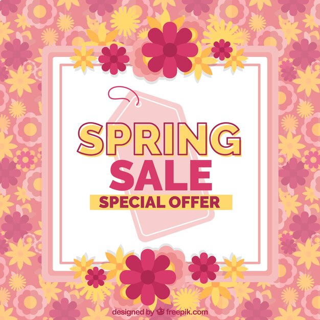 Spring sale background