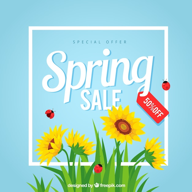 Free vector spring sale background