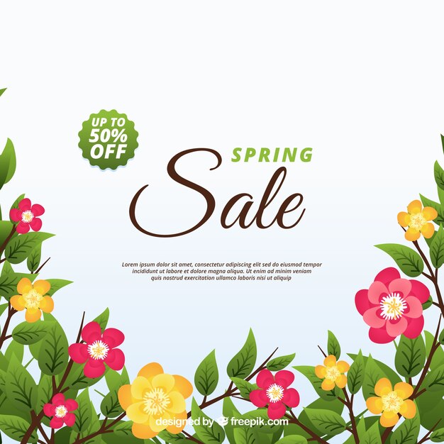 Free vector spring sale background