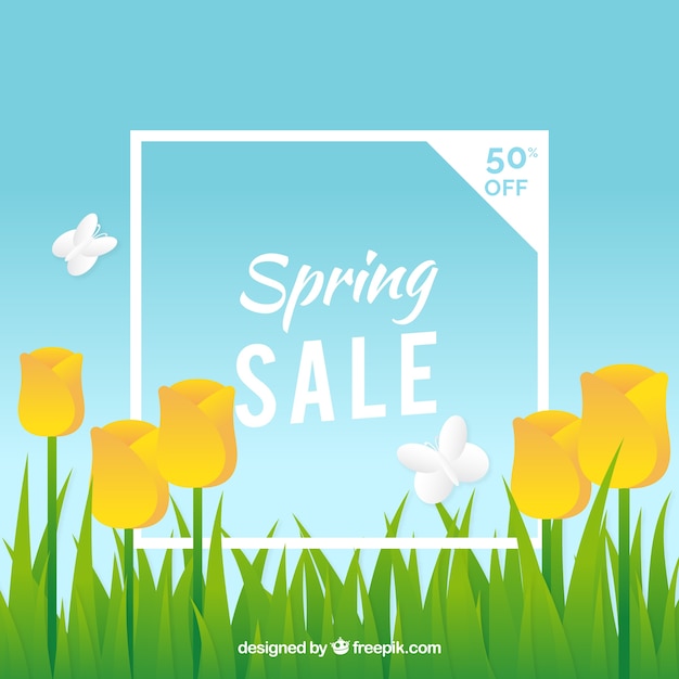 Spring sale background