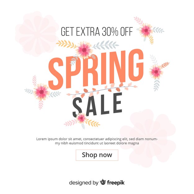 Spring sale background