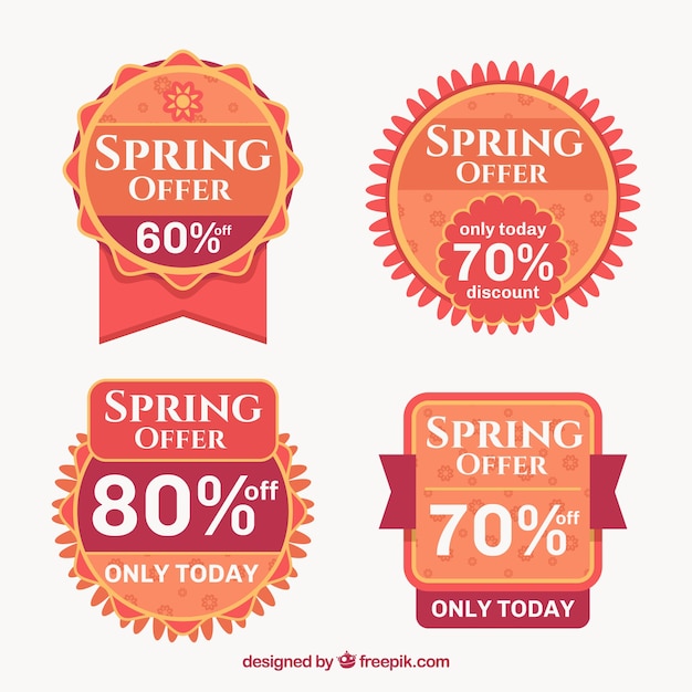 Spring sale badges