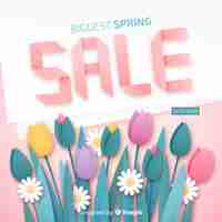 Free vector spring sale banner