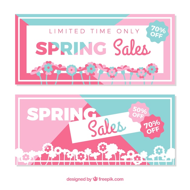 Spring sale banners