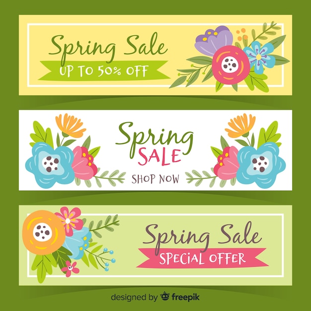 Spring sale banners