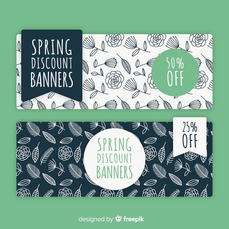 Free Vector spring sale banners