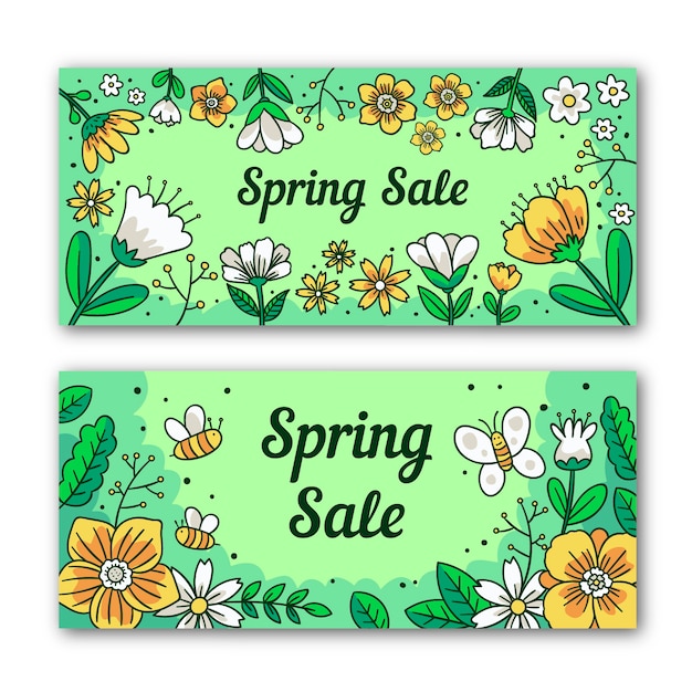 Spring sale banners