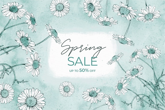 Free vector spring sale concept