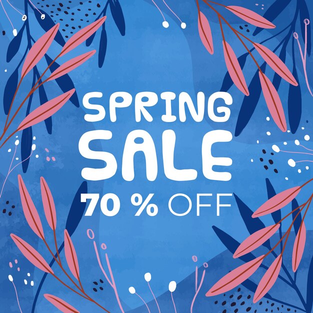 Free vector spring sale in flat design