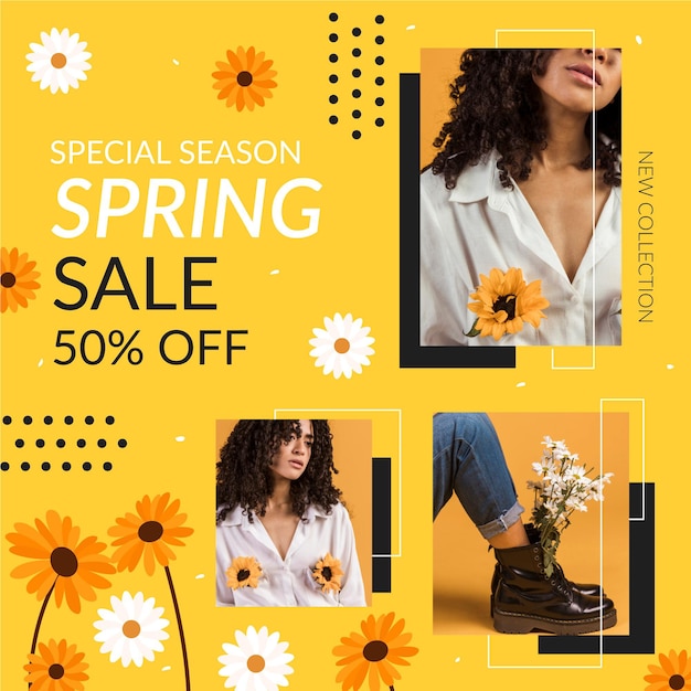 Free vector spring sale flat design