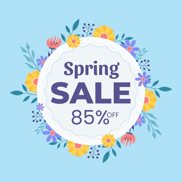 Free vector spring sale flat design