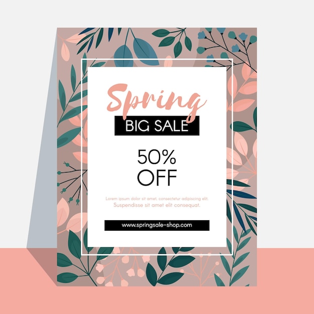 Spring sale flyer template