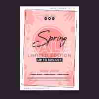 Free vector spring sale flyer template