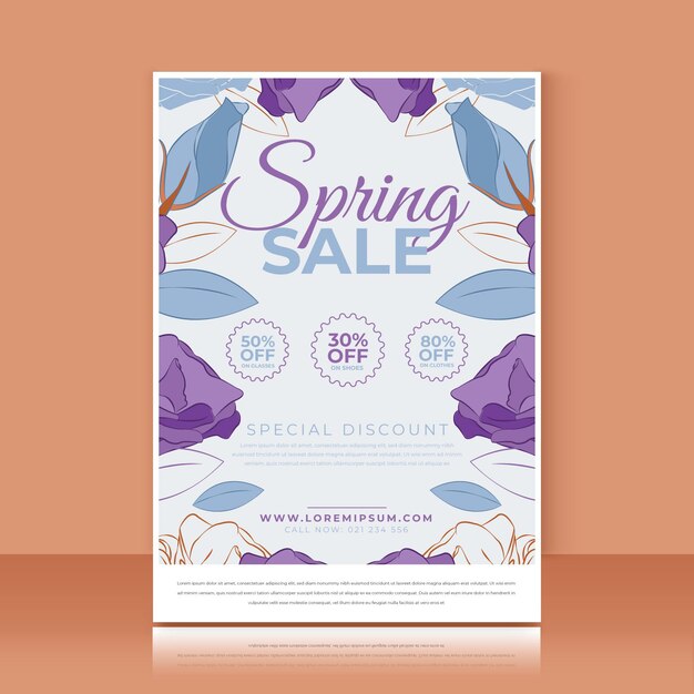 Spring sale flyer template