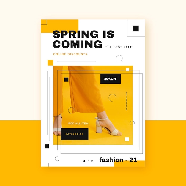 Spring sale flyer template