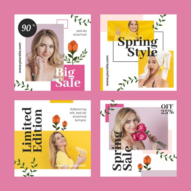 Spring sale instagram post