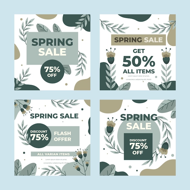 Post di instagram di vendita di primavera