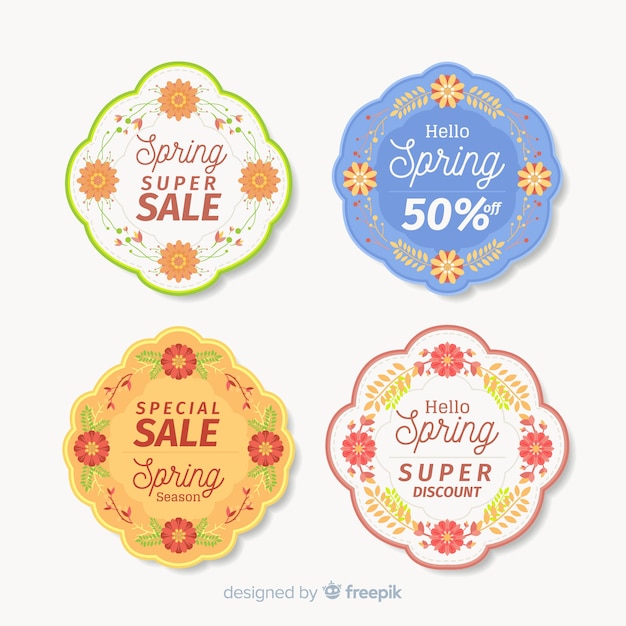 Spring sale label set