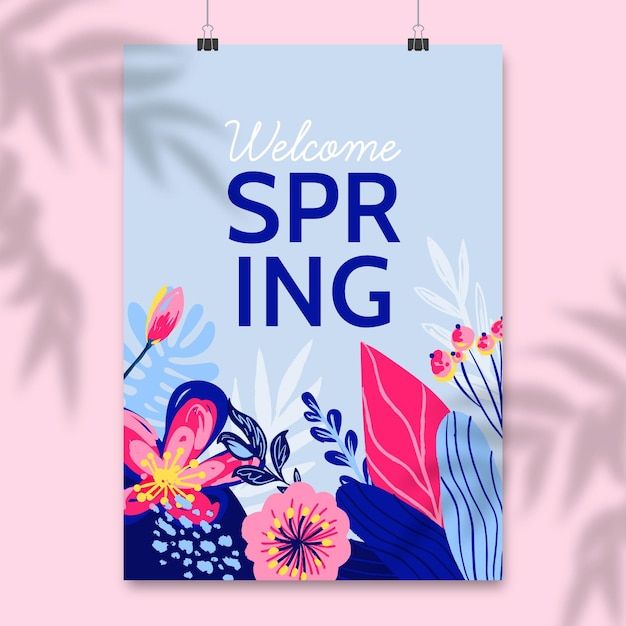 Free vector spring sale poster