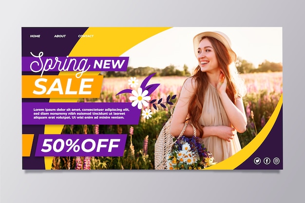 Spring sale with woman