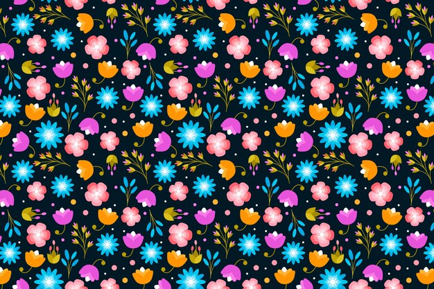 Spring small flowers ditsy print background