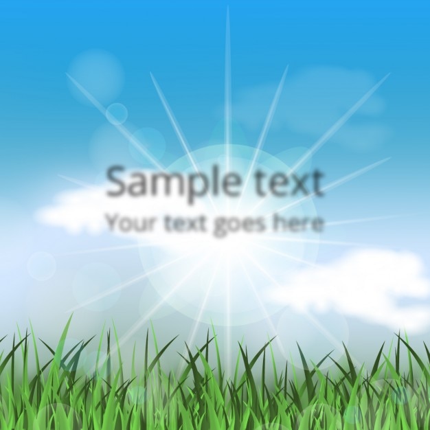 Free vector spring sunshine background template