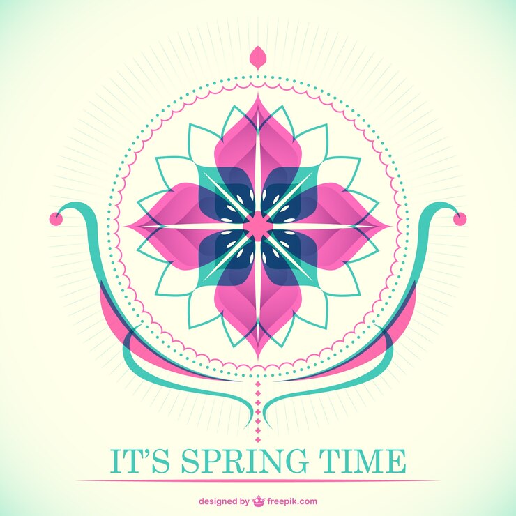 मुफ़्त वेक्टर spring time decorative card