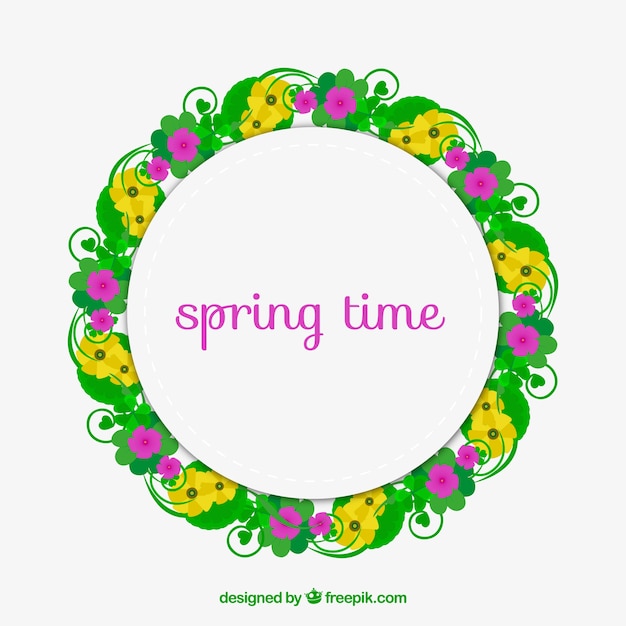 Free vector spring time frame